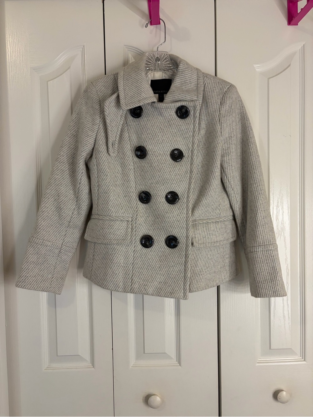 Wool Banana Republic Light Gray Coat
